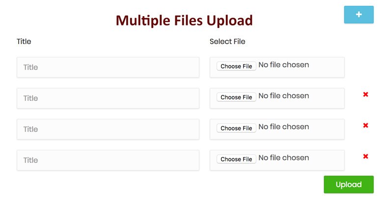 Multiple Files Upload Using PHP