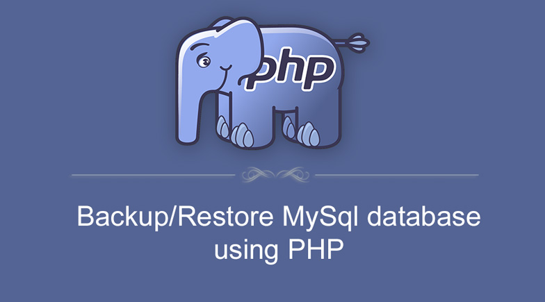 Backup Restore MySQL db using PHP